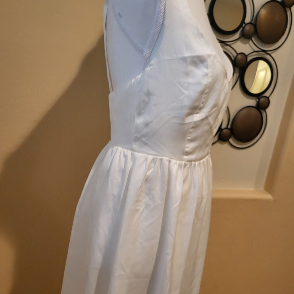 WeWoreWhat Corset Satin Charmeuse Midi Dress in Whisper White NWT Size Medium - Picture 5 of 11